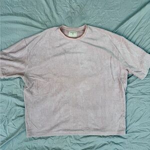 Pink Oversized Corduroy T-Shirt